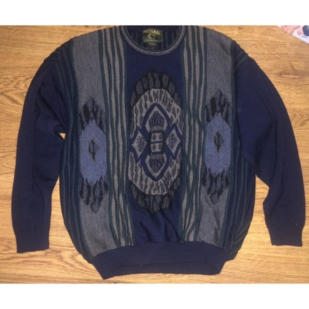 Vintage 90s Tosani Mens Coogi Argyle Sweater Size L